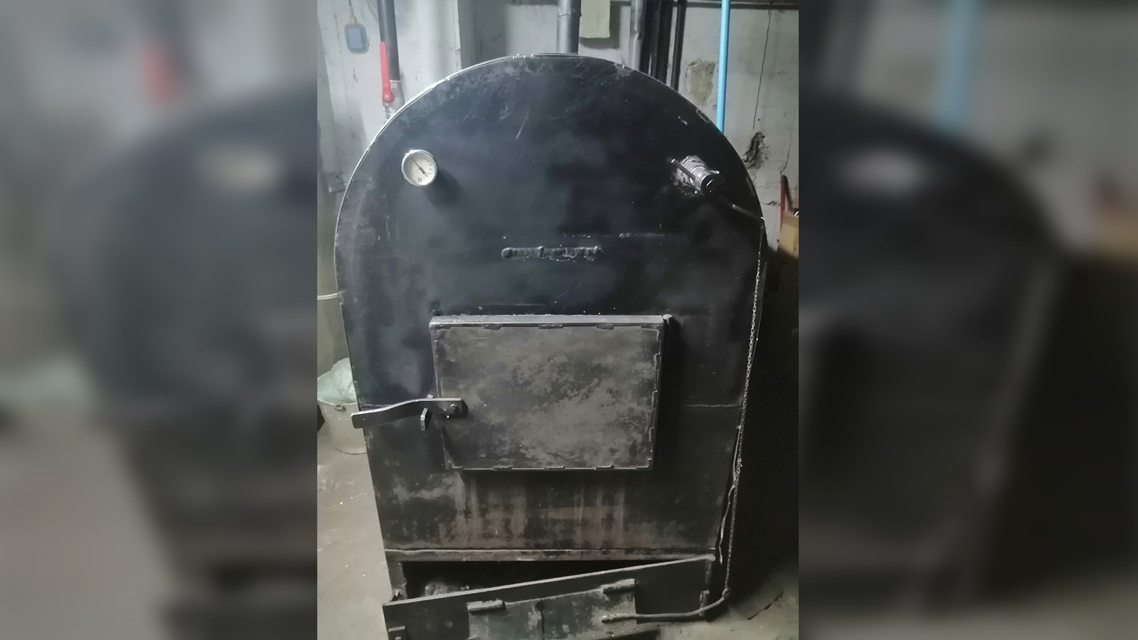 Detalle del quemador instalado